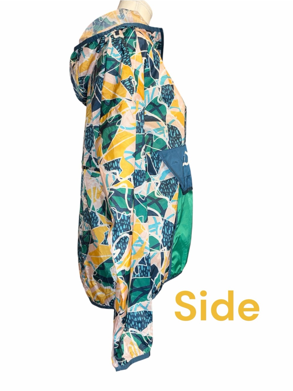 cotopaxi Women’s ' Teal & Green Colorblock Hooded Windbreaker - Picture 3 of 6